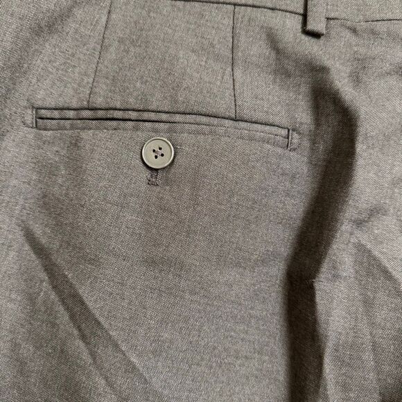Calvin Klein Men's Jerome Charcoal Gray X Slim Fit Dress Suit Pants Flat Front 3 - Picture 8 of 9